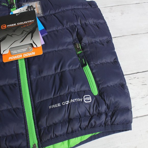 Free Country Boy's Sleeveless Puffer Jacket Vest Size S 7 8 Down Filled - Picture 4 of 6